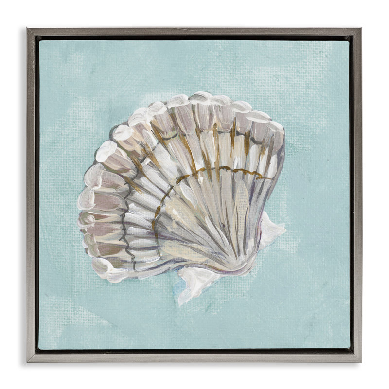 Toile flottante brossée encadrée par Julie DeRice, H 18 po x l 18 po, Cadre flottant gris lustré