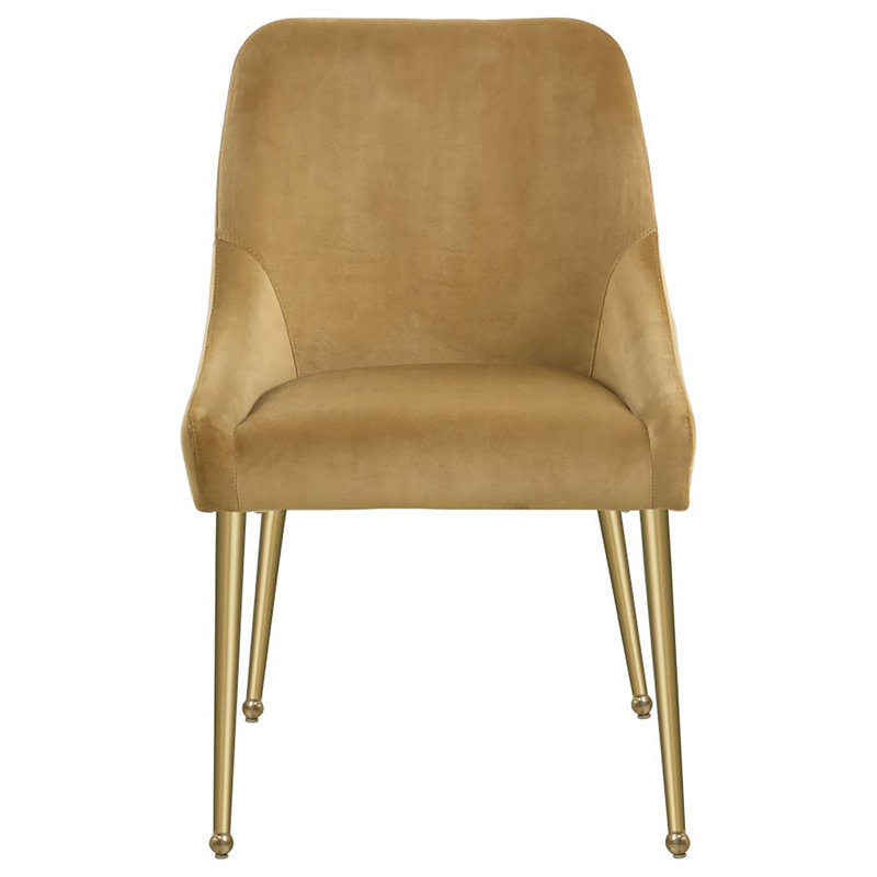 Ensemble de 2 chaises d'appoint Chantemelle, Cognac, Doré