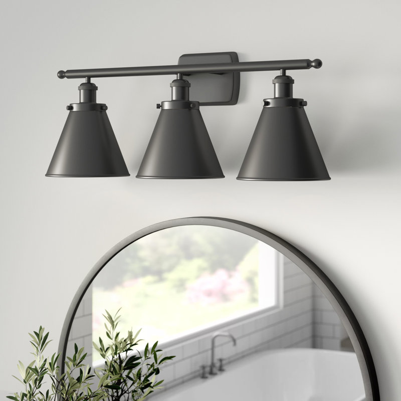 Donovan 3 - Light Dimmable Vanity Light, Matte Black, Incandescent