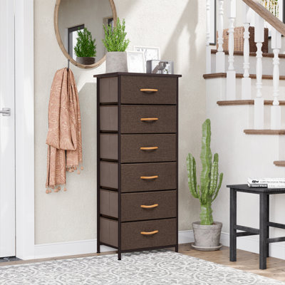Commode pour femme 6 tiroirs Annyka, brun