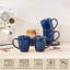 4 tasses ombrées bleu cobalt, 16 oz, grès artisanal, tasses à café à dégradé de couleurs-124942124-124942122