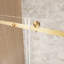 Porte de douche coulissante simple sans cadre l 56 à 60 po x H 76 po, verre trempé 1/4 po, or brossé