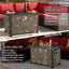 Table de foyer d'extérieur au propane en aluminium H 24,5 po x l 44 po Alecea-470576384