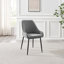 Aminata Veneer & Metal Round Dining Table With Ophelia Fabric Chairs - Modern Statement Design-736294487-736294569