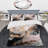 Pink Texture Splash Marble IV - Abstract Duvet Cover Set - Microfiber Polyester-110397711