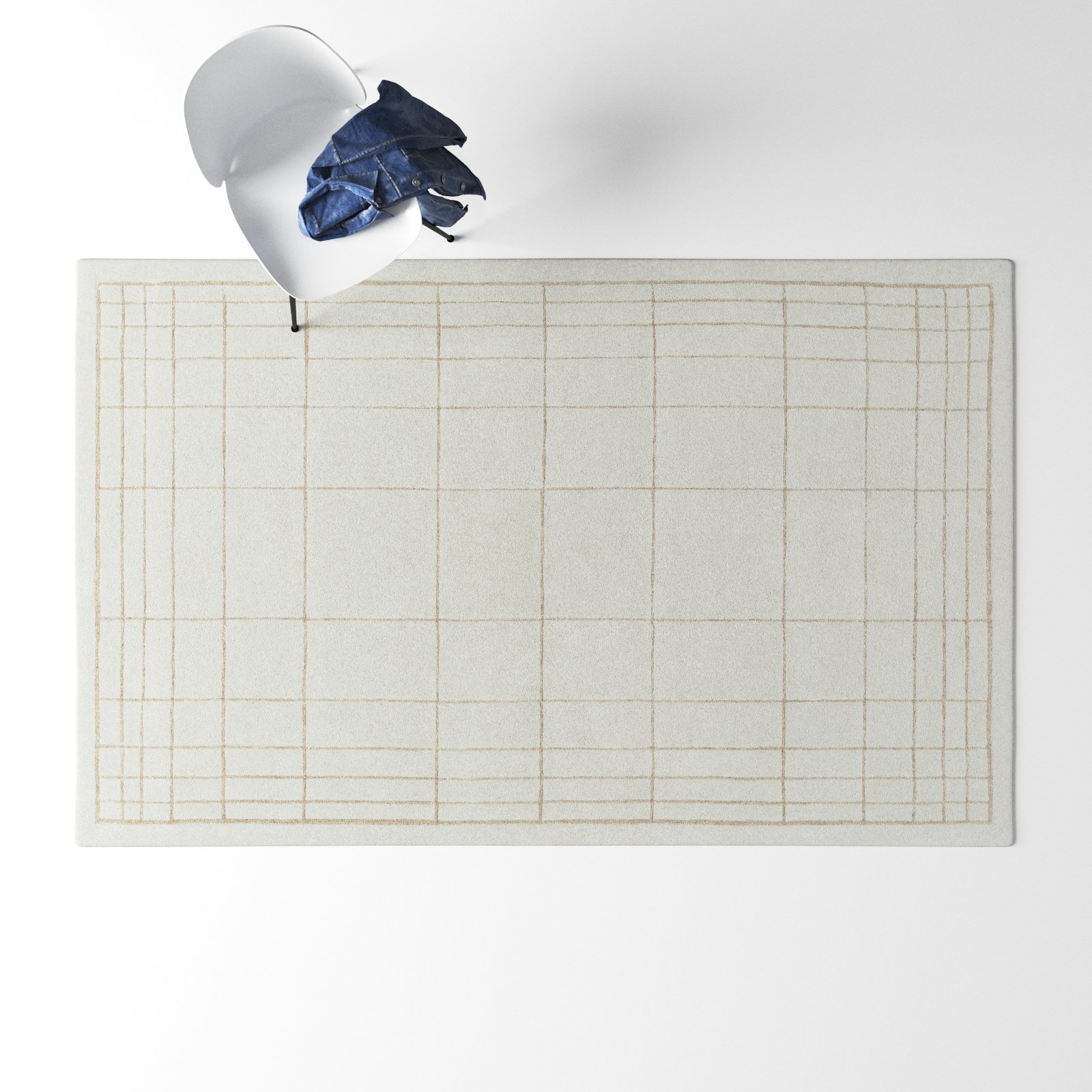 Mallory Gray Hand Tufted Area Rug, Rectangle 8' x 10'