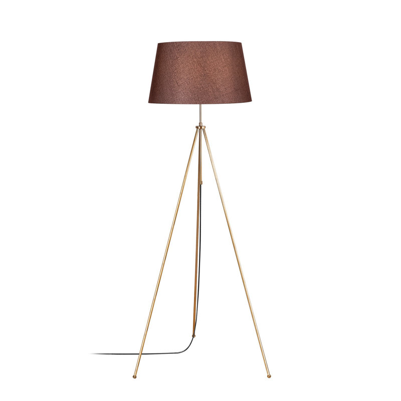 Kenia 165 H cm Tripod Floor Lamp, Brown, Brown