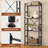 4 Tier Triple Wide Bookshelf with Metal Frame, Open Display Bookcase for Living Room, Bedroom, Home Office-919659650