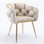 Fauteuil d'appoint moderne en velours confortable pour la maison et les loisirs