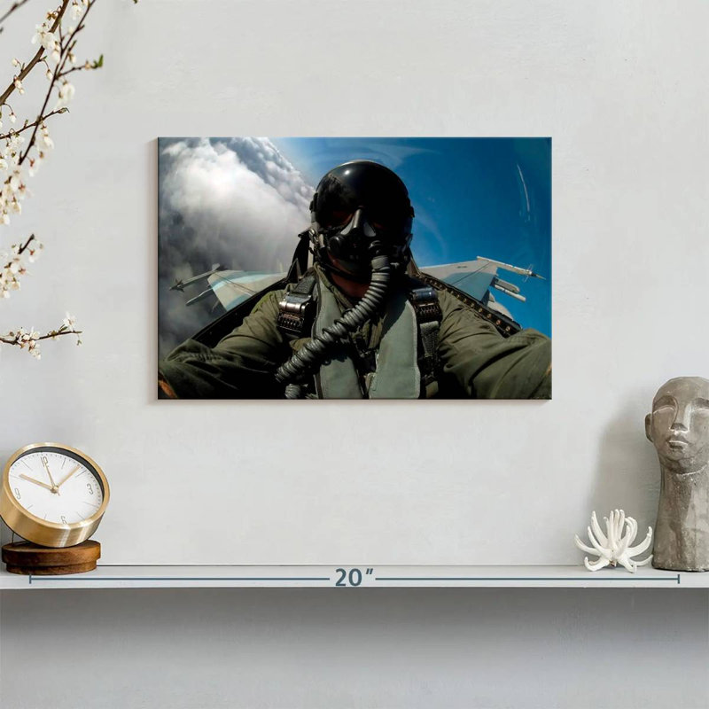 F16 Air Force Pilot, 8" H x 12" W