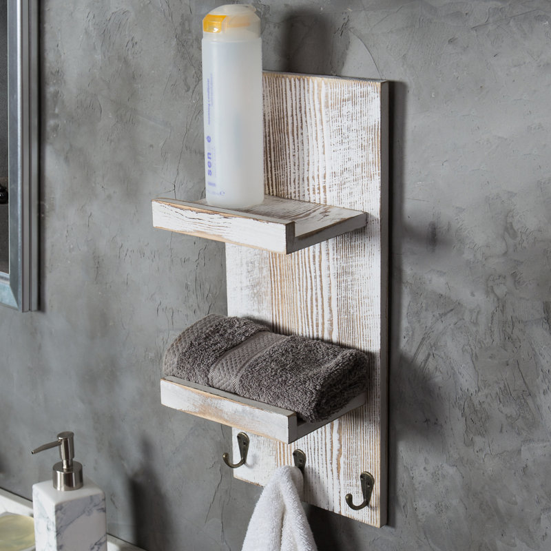 Wood 2 Wall Towel Rack
