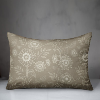 Floral Reversible Throw Pillow