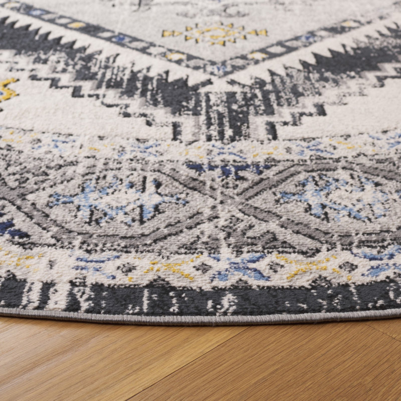Luzmaria Performance Oriental Rug, Round 6'7"