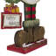 Enseigne de Noël 17,5 "avec bonhomme de neige et joyeuses fêtes