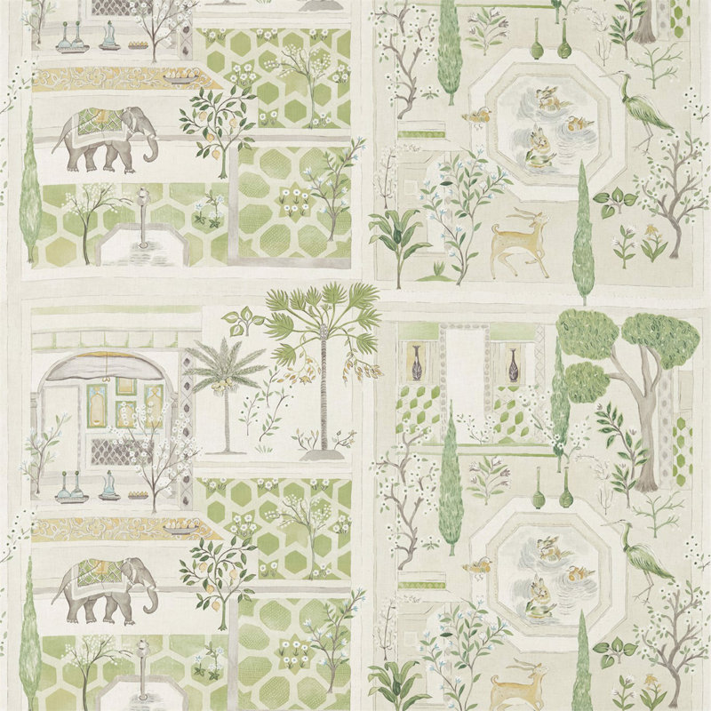 Sultans Garden Fabric, Garden Green