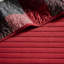 Housse de lit de jour 6 pièces en tissu écossais réversible rouge avec bourre en coton pour une literie durable et confortable