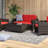 Finnmark 4 - Person Patio Conversation Set with Cushions-2123542779-2126437897
