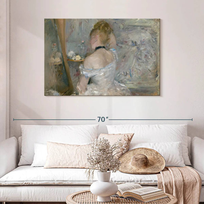 Femme Leisha à sa toilette, H 30 po x l 45 po
