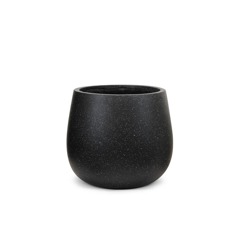 FibraLuxe Floor Planters, Black, 12.5" H x 13.75" W x 13.75" D