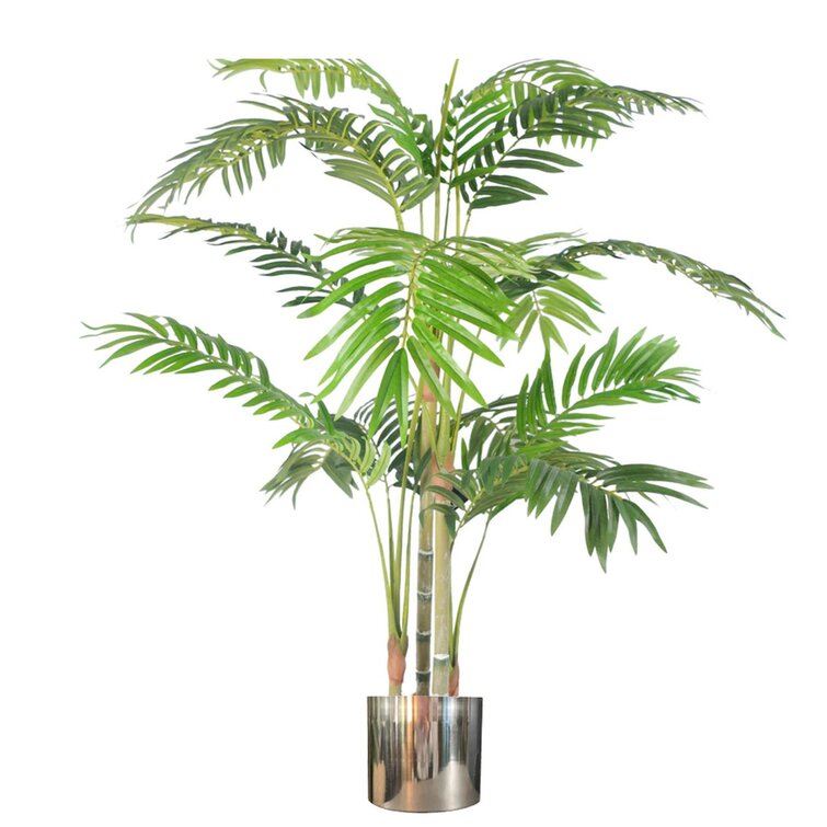 120cm Faux Palm Tree in Metal Pot