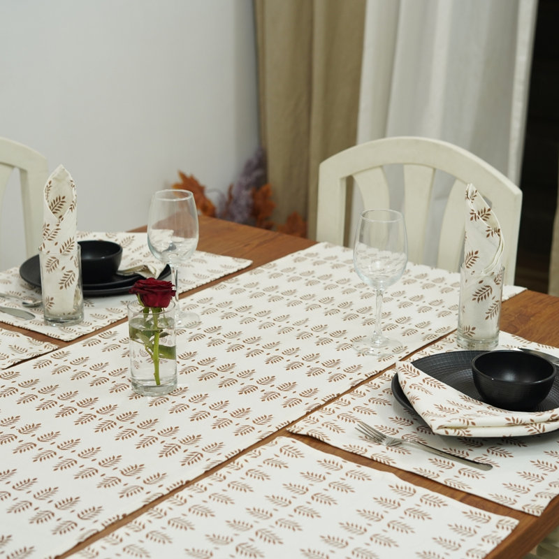  Chemin de table 16 x 106 bohémien, chemin de table de style classique, Darpan, brun, Rectangle 10 po