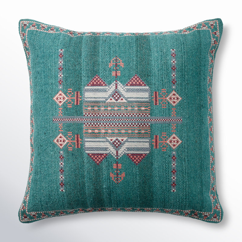 Mikes Embroidered Throw Pillow, Polyester/Polyfill