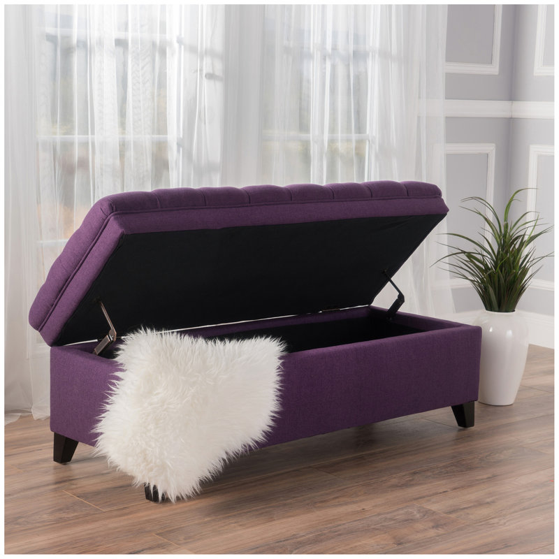OTTOMAN DE RANGEMENT JULiana, Mauve