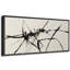 «Grunge Abstract Paint Stroke Effect Minimalist Black Ink Splatter On», reproduction encadrée sur toile-111665108-98041949