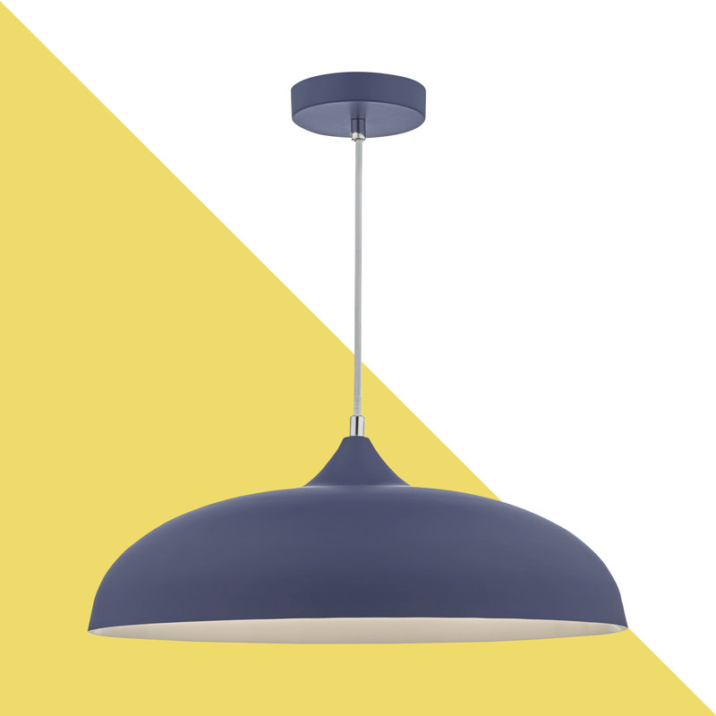 Calzada 1 - Light Dome Pendant, 45cm x 19 cm, Blue