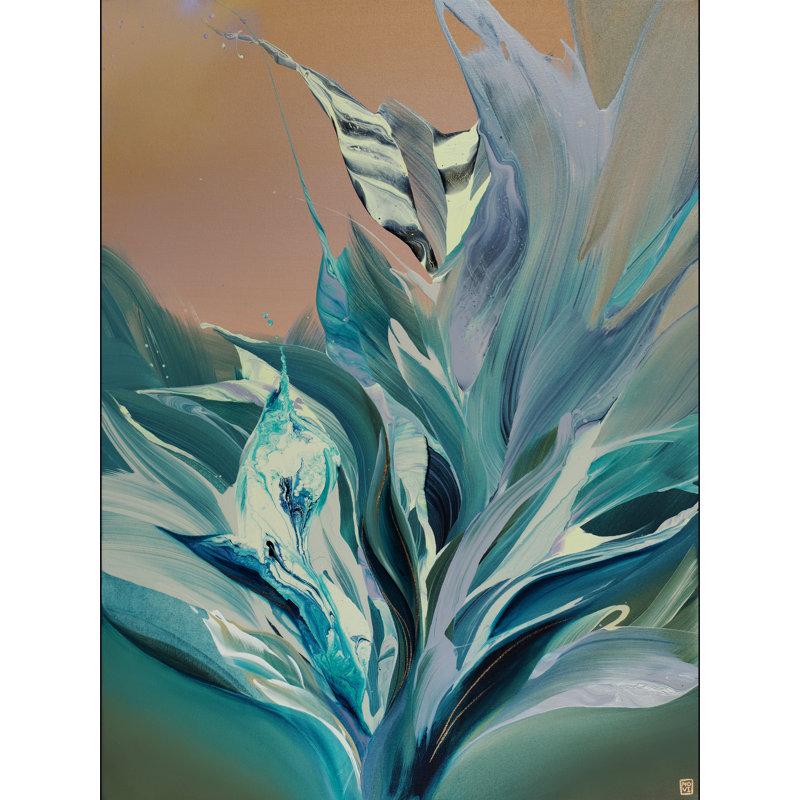 Aegean Nymph And The Liquid Moon Print by Novi Lim, Black Framed Paper, 31.2" H x 25.2" W