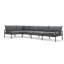 136'' Wide Outdoor Reversible Patio Sectional with Sunbrella Cushions-294383708