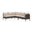 Ensemble de conversation modulaire en rotin 3 pièces avec coussins Hudnall-36102980