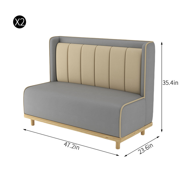Banc rembourré en similicuir Light Luxury