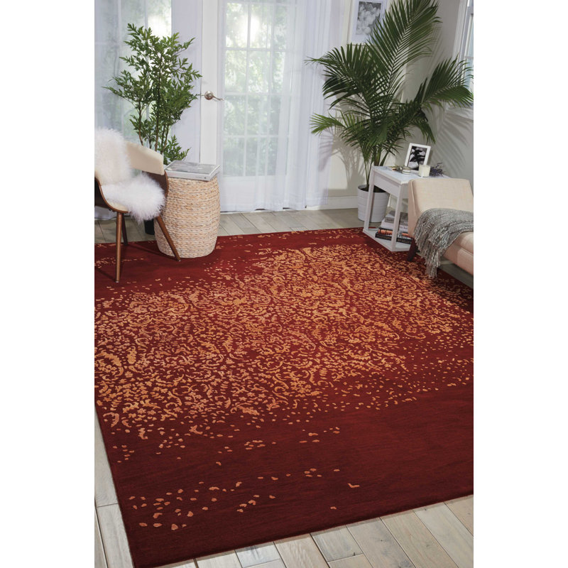 Tapis orange contemporain Paris, Rectangle 3 pi 9 po x 5 pi 9 po