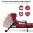 Lounger Set 2 Pieces Adjustable 5 Positions Outdoor PE Rattan Wicker Patio Pool Lounge Chair-718332743