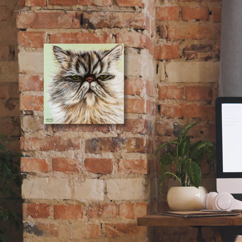 «Persian Cat» par Carolee Vitaletti, art mural sur toile, H 12 po x l 12 po x P 0,75 po