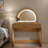 Makeup Vanity Table With Touch Screen Lighted Mirror And Drawer