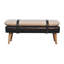 Banc en bois massif avec garniture cloutée-1441416910
