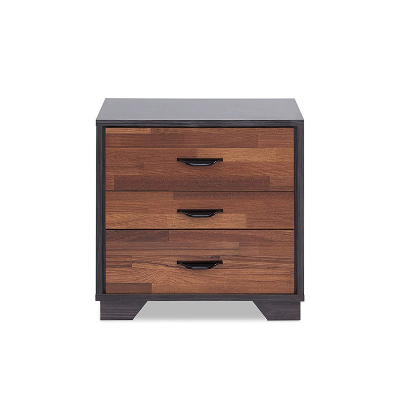 Table de chevet 3 en noyer et finition - Pièce élémentaire rectangulaire polyvalente au choix pour le salon