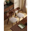 Chaise en bois massif (ensemble de 1)