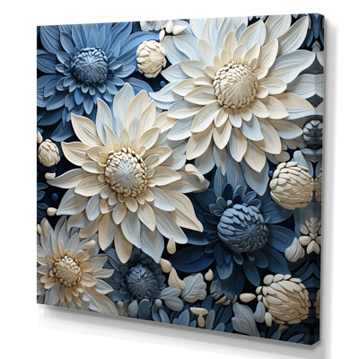 " Pure White And Blue Chrysanthemums Beauty I "