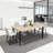 63-Inch Modern Dining Table, Wooden Tabletop & Rust-Resistant Iron Legs, Rectangular Kitchen Table For 6-8 People, Rustic Industrial Design For Dining Room, Patio(Table Only)