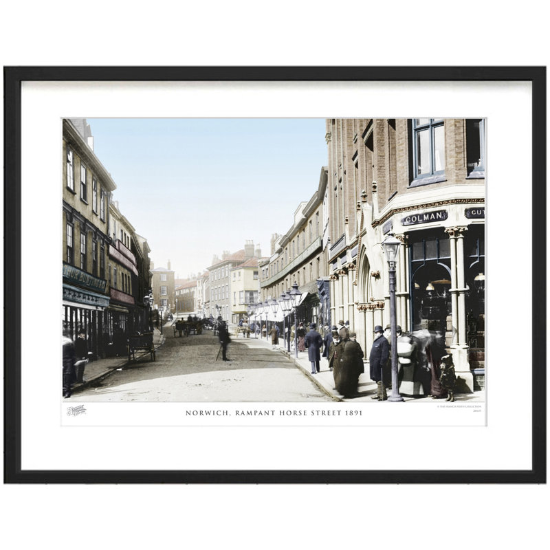 Norwich, Rampant Horse Street 1891 by Francis Frith - Single Picture Frame Print, 28cm H x 36cm W x 2.3cm D