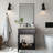 24" Farmhouse Bathroom Vanity with Ceramic Sink, Drawer and Barn-Style Door-1736132389