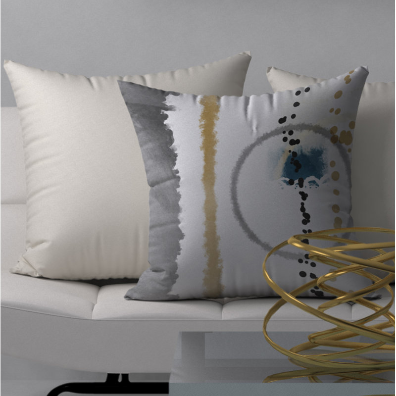 Importante housse de coussin carrée et insert, 24" X 24"