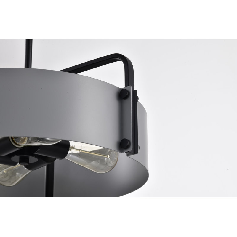 Malwine 4 - Light Drum Pendant, Matte Gray