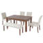 Ensemble de table de salle à manger de ferme 6 pièces Hearthstone avec structure robuste et sièges ergonomiques-115716361-115716363