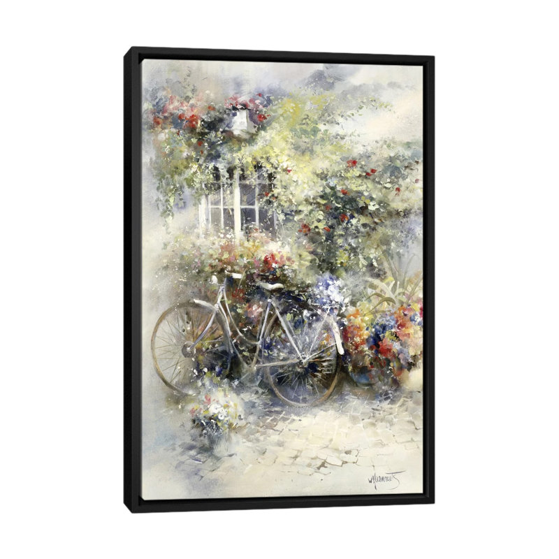 «Blossom», impression sur toile, H 26 po x l 18 po x P 1,5 po, Toile avec cadre noir, Pas de tapis