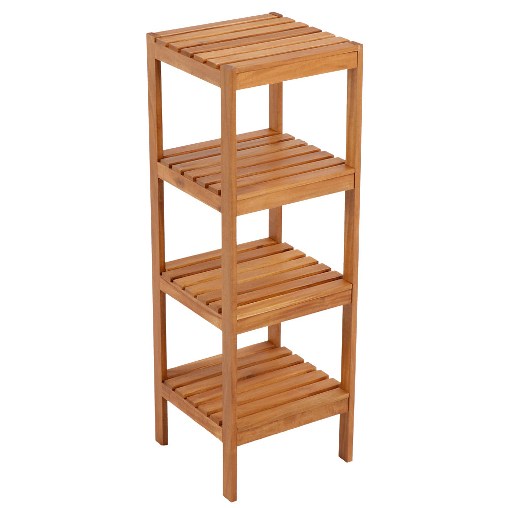 Winston Porter 4-tier Acacia Wood Conner Rack | Wayfair