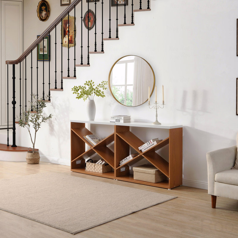 Console 70,87 po Farmhouse, Brun, Blanc